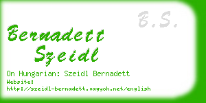 bernadett szeidl business card